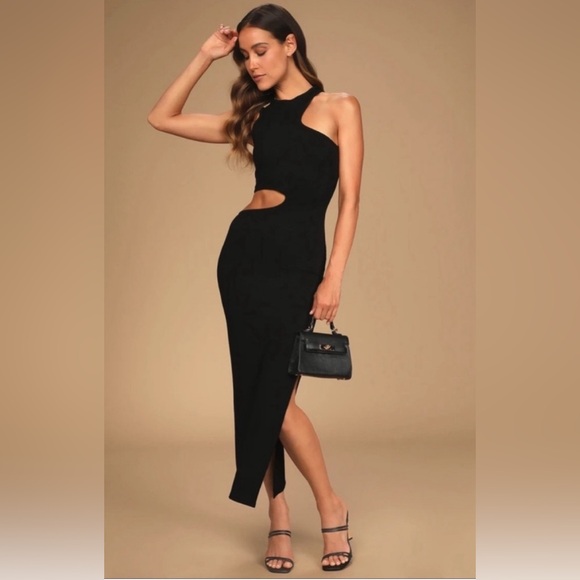 Abercrombie & Fitch Dresses & Skirts - Abercrombie & Fitch Asymmetrical Cutout Slit Midi Dress